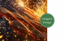 USA Tumbler Sublimation, Glitter American Flag Sublimation Product Image 2