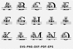 Daisy Monogram Alphabet Split Letters Font SVG Cut Files Product Image 2