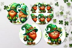 St. Patrick&#039;s day gnomes | 4 car coaster &amp; key chain designs Product Image 2