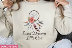 Sweet Dreams Little One PNG, Dreamcatcher Sublimation PNG Product Image 1