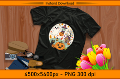 Cute Christmas Ghost Cat and Pumpkin House PNG Product Image 2