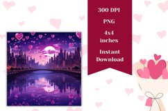 Valentines Square Coasters, City of Love Coaster Designs Product Image 2