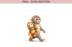 Team Punch Monkey PNG | Funny Baby Monkey Meme Design Product Image 3