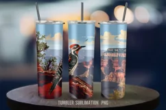 elegant woodpecker tumbler
