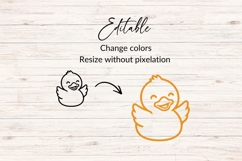 Happy Baby Duck Illustration SVG Product Image 2