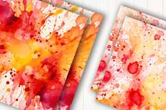Orange Watercolor Digital Paper Product Image 2