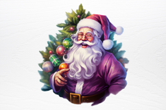 Christmas purple santa claus sublimation PNG Product Image 2