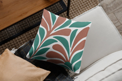 Modern Leaf Pattern Abstract Embroidery Design Product Image 2