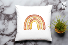 Warm Rainbow Watercolor Clipart PNG Product Image 2
