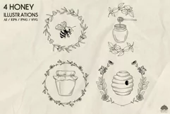 Bee and Honey Svg Png Eps Product Image 2