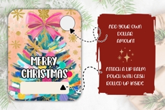 Pink Christmas Tree Money Card, Christmas Money Holder Print Product Image 2