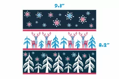 Reindeer-Straight Tumbler 20oz Christmas sublimation design Product Image 2