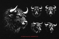 10 Bundle Dark Art Taurus Beast Bull Zodiac Animal with Horn Product Image 3