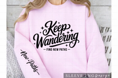 Keep Wandering Find New Paths Travel Sleeve Design PNG Product Image 1