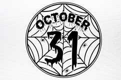 Farmhouse Halloween Round Sign SVG Product Image 2
