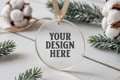 Acrylic Christmas Ornament Mockup , christmas ornament mocku Product Image 1