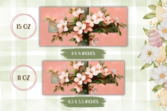 Floral Christian Cross Mug Design, Christian Mug Template Product Image 2