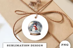 Watercolor Christmas Snow Globe png Product Image 2