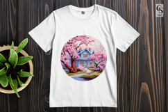 Spring Blossom Cottage Clipart Sublimation PNG Product Image 2