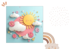 3D Summer Pillow Case, 3D Clouds Pillow Design, Kids Pillow Product Image 2