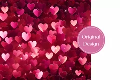 Red Love Hearts Tumbler Design, Valentine's Day Tumbler Product Image 2