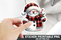 Christmas Santa Sticker| Christmas Sticker PNG Design Product Image 1