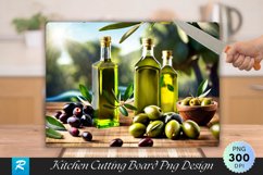 Olive Oil Bottles Cutting Board Sublimation Design Product Image 1