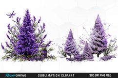 Lavender And Christmas Tree Sublimation PNG Clipart Product Image 1