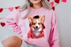 Cute Valentine Dog Clipart, Valentines Day Dog Clipart Product Image 2