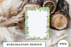 Watercolor Cactus and Succulents Frame PNG Product Image 2