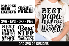 Dad Quotes SVG Design - Best papa in the world Product Image 1