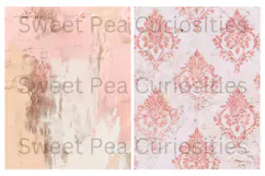 Pink, Mixed Media, Paper, Shabby Chic, Papers, Junk Journal Product Image 2