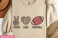 Peace Love Football PNG, America Football Sublimation PNG Product Image 3