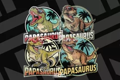 2026 new father t-rex papasaurus POD svg and png designs Product Image 2