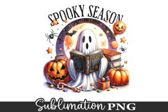 Spooky Season - Halloween Funny Ghost Sublimation Design Product Image 1