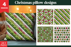 Knitted Christmas pillow sublimation Green Christmas Pattern Product Image 2