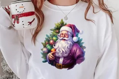 Christmas Purple Santa Claus Sublimation, Christmas PNG Product Image 2