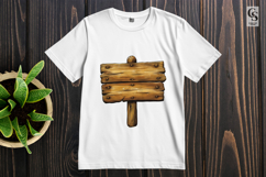 Vintage Wooden Signpost Clipart Sublimation PNG Product Image 2