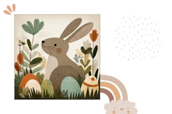 Easter Bunny Pillowcase, Cartoon Animals Pillow Sublimation Product Image 2