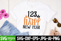 123 Happy New Year SVG Cut File,New Year SVG Cut File Product Image 2
