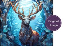 Stained Glass Christmas Tumbler Wrap, Christmas Deer Tumbler Product Image 2