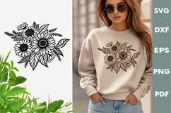 Floral Design, Flowers SVG, Sunflowers, Cutting board SVG Product Image 3