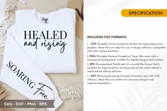 Healed And Rising SVG - Christian Sleeve T shirt Product Image 2