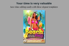 Beach Party Flyer Template, wet party, boat party invite Product Image 2