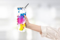 Colorful abstract splashes tumbler wrap sublimation design Product Image 2