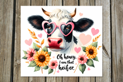 Cow with lowers | 4 western tumbler sublimation designs PL Product Image 2