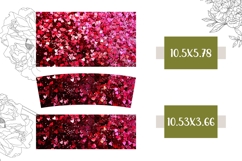 Dark Pink Tumbler Template, Love 40 Oz Tumbler Wrap Product Image 2