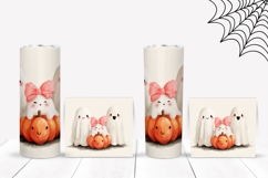 Watercolor Halloween Ghost Tumbler, Funny Halloween PNG Product Image 2