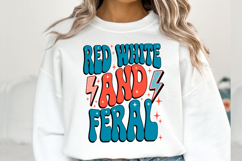 Red White and Feral svg | Svg Files for Cricut | Shirt Svg Product Image 1
