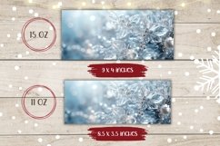 Winter Mug Wrap Design, Glitter Mug Sublimation Design Product Image 2